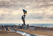 Українській прапор над Високопіллям серед інших підіймав вінничанин Володимир Пестик