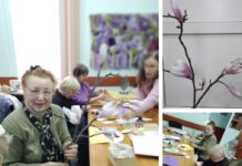 «Цвіт магнолії»: у Вінницькому Терцентрі провели майстер-клас з виготовлення весняних квітів Цвіт магнолії