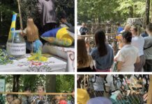 «Долоньки захисту»: у Вінниці в парку Леонтовича триває акція з плетіння маскувальних сіток маскувальні сітки