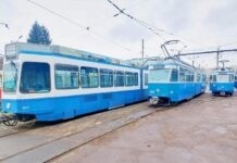 На вінницьких вулицях розпочали тестування швейцарських трамваїв «Tram2000» тестування нових швейцарських трамваїв