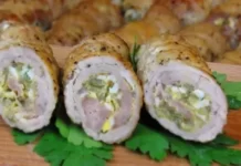 М’ясні пальчики з грибами оригінальна закуска