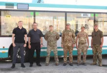 У Вінниці передали нацгвардійцям новий автобус MAN Рубіж