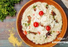 Куліш із квашеними томатами та моцарелою: Рецепт від Клопотенка