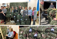 Літні волонтери: відвідувачі Терцентру передали військовим маскувальні сітки