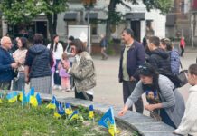 “Прапорець пам’яті і шани герою”: у середмісті Вінниці пройшла акція пам’яті
