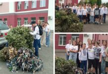 Вінницькі учні передали маскувальні сітки українським військовим