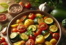 Легке літнє рагу з кабачками