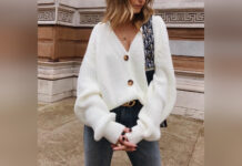 Як зробити кардиган витонченим за допомогою лише однієї стрічки