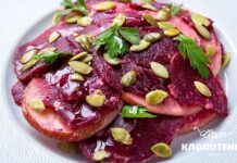 Рецепт салату з буряком, яблуком та хріном