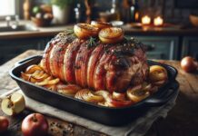 М’ясо, запечене з яблуками в духовці: ароматна страва для сімейної вечері
