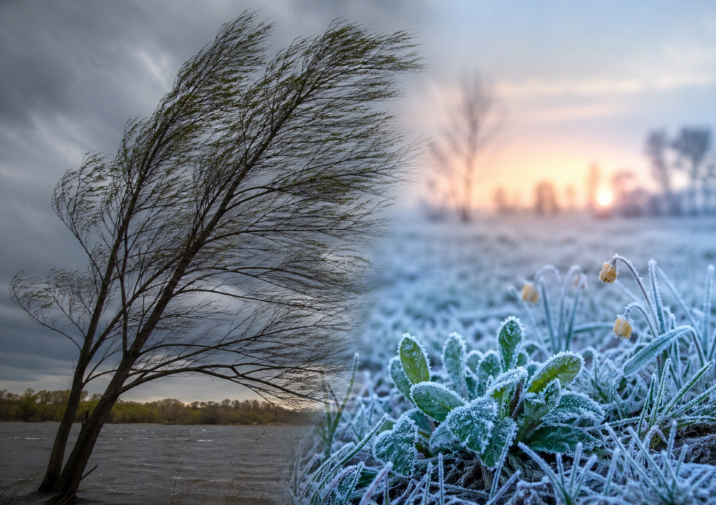 На Вінниччині прогнозують сильний вітер і заморозки: оголошено два рівні небезпечності