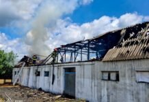 На Вінниччині за добу сталося чотири пожежі: у Стрижавці горіла ферма площею 500 квадратних метрів