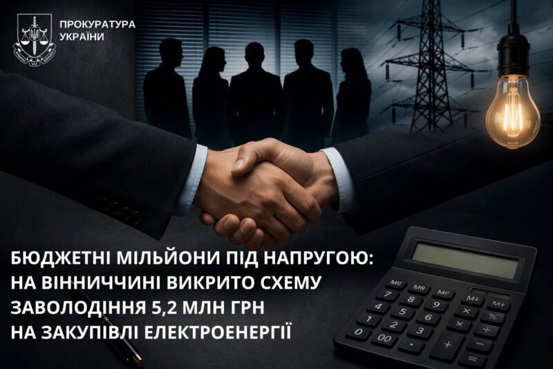 На Вінниччині викрито схему на закупівлі світла для оборони