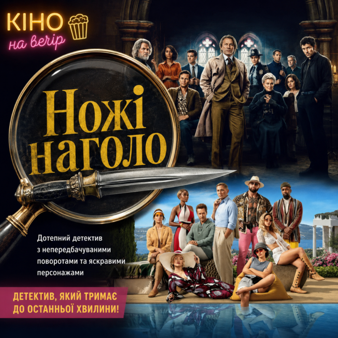 Якщо ви шукаєте ідеальний фільм, який підніме настрій витонченим гумором — франшиза Раяна Джонсона «Ножі наголо» стане безпрограшним вибором.
