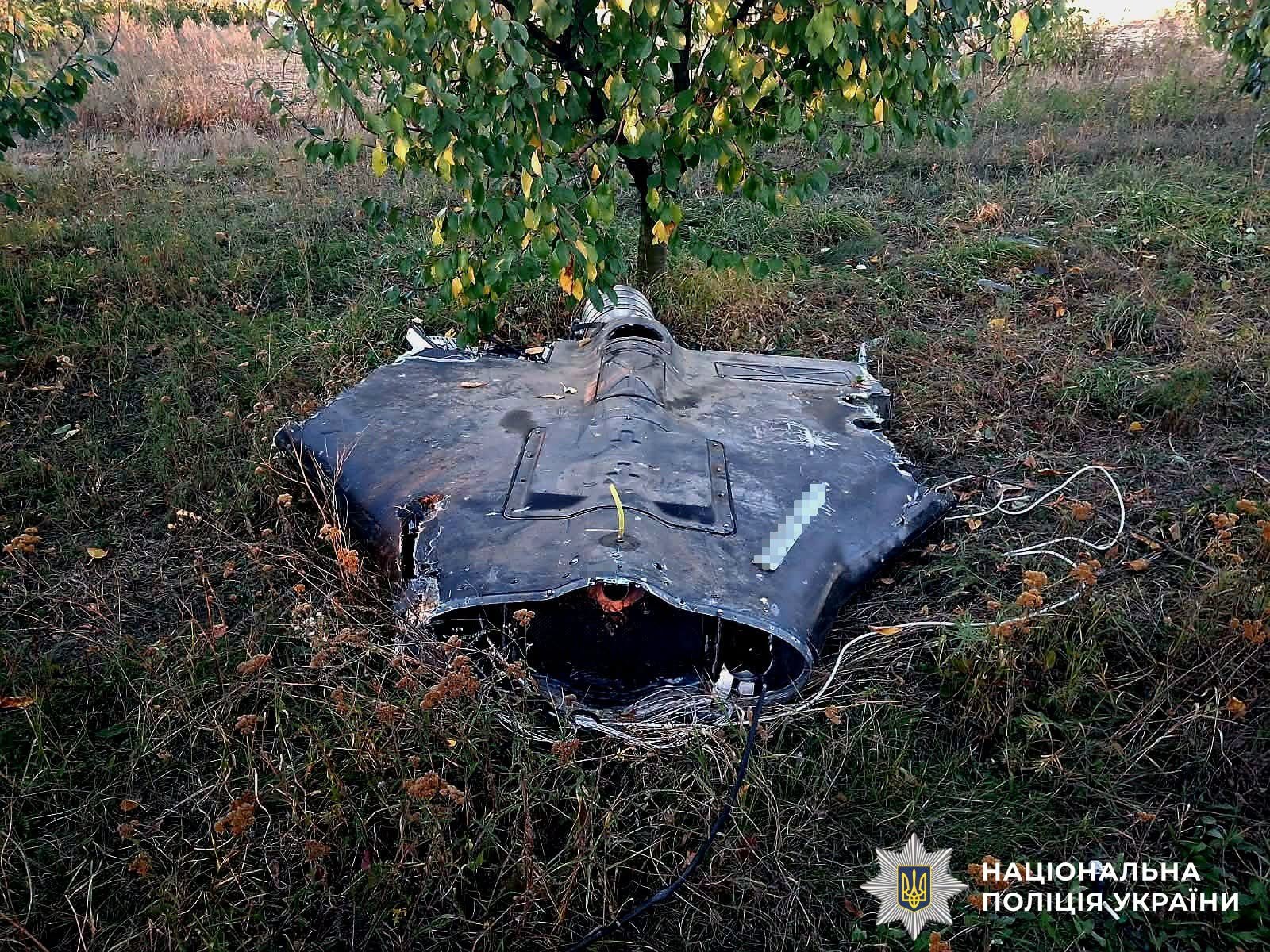 Поліція Вінниччини застерігає: уламки збитих дронів «Герань» можуть містити нездетоновані бойові...