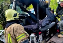 24-річного водія затиснуло в кабіні вантажівки після зіткнення з деревом на Вінниччині